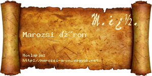 Marozsi Áron névjegykártya